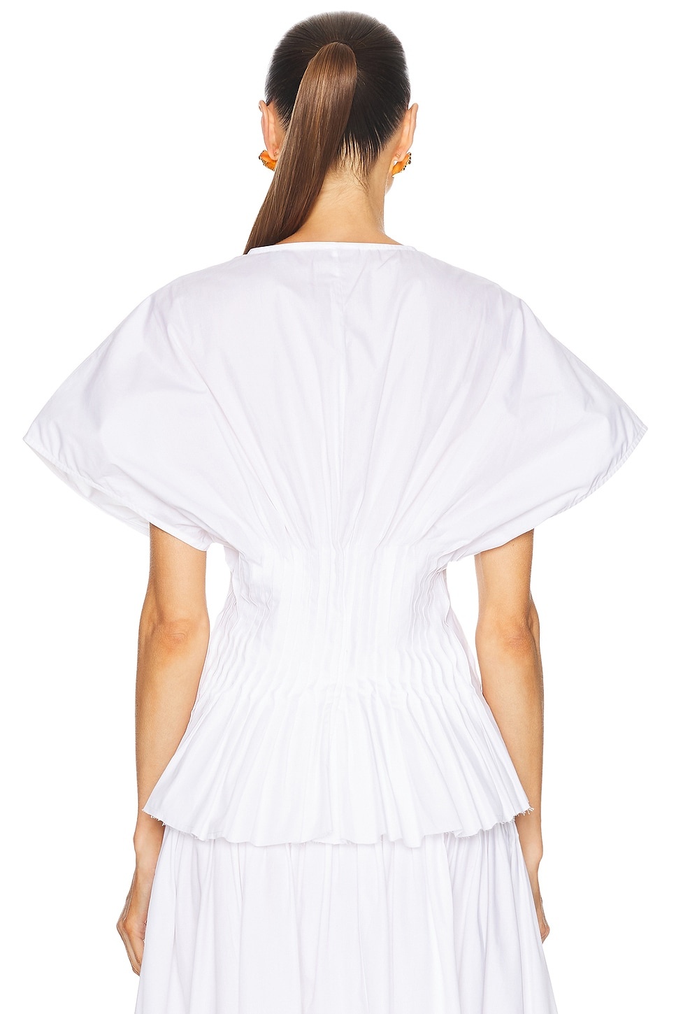 Poplin V Neck Top - 3