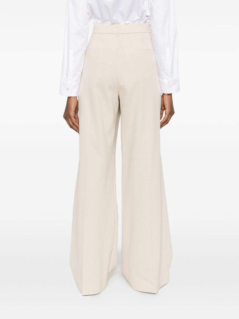 textured wide leg trousers 4