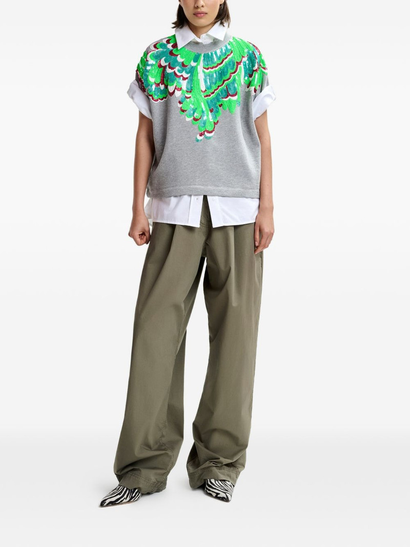 ESSENTIEL ANTWERP sequin-embellished T-shirt outlook