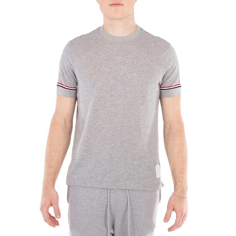 Thom Browne Lightweight Striped Cuff Cotton T-Shirt - 3