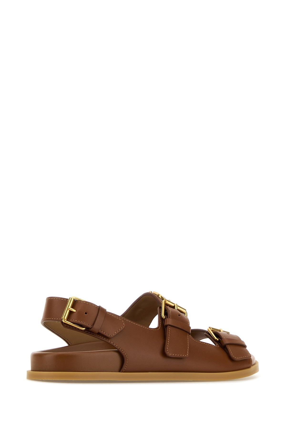 Biscuit leather sandals - 3