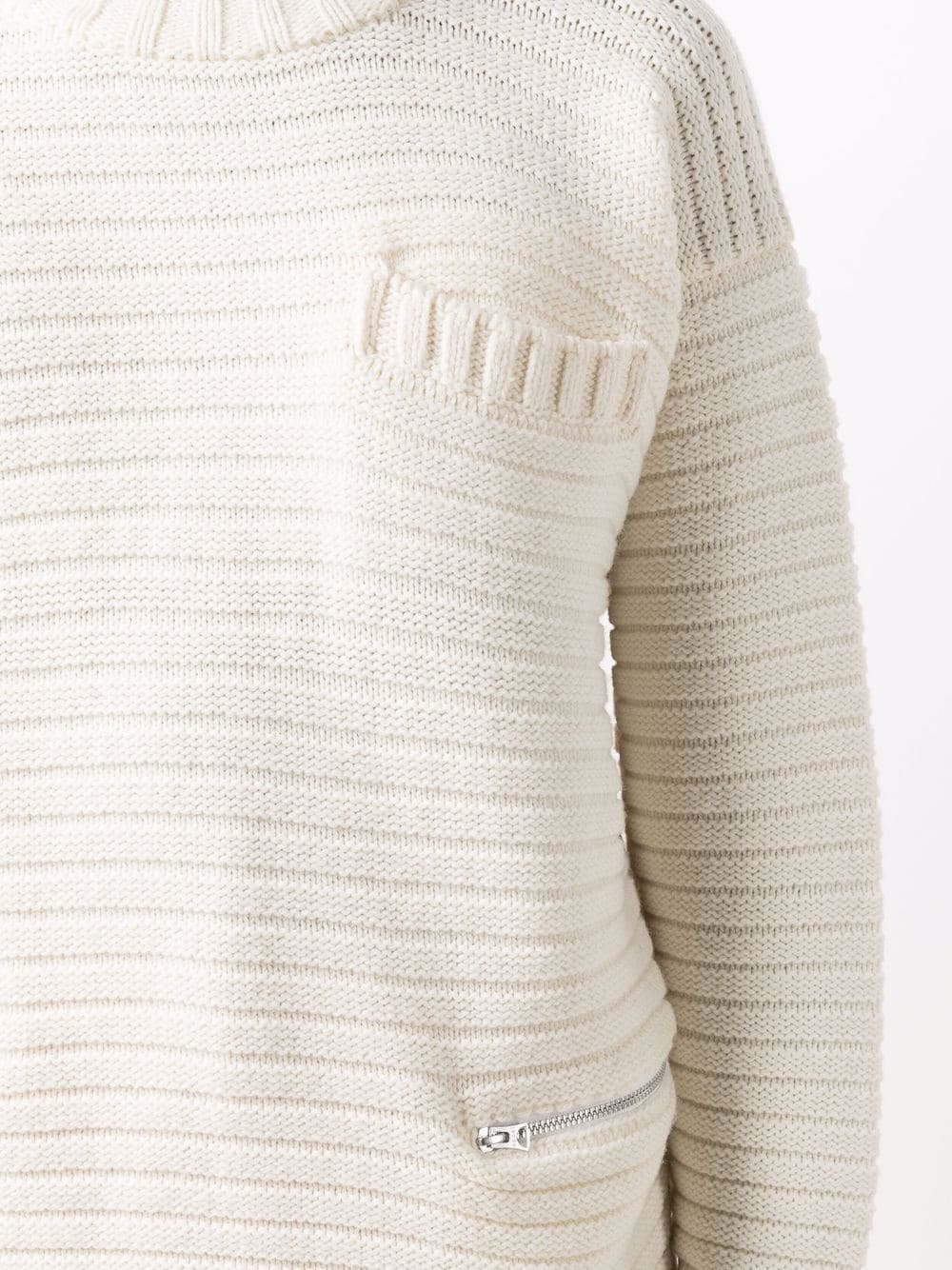 ribbed zip-detail jumper - 5