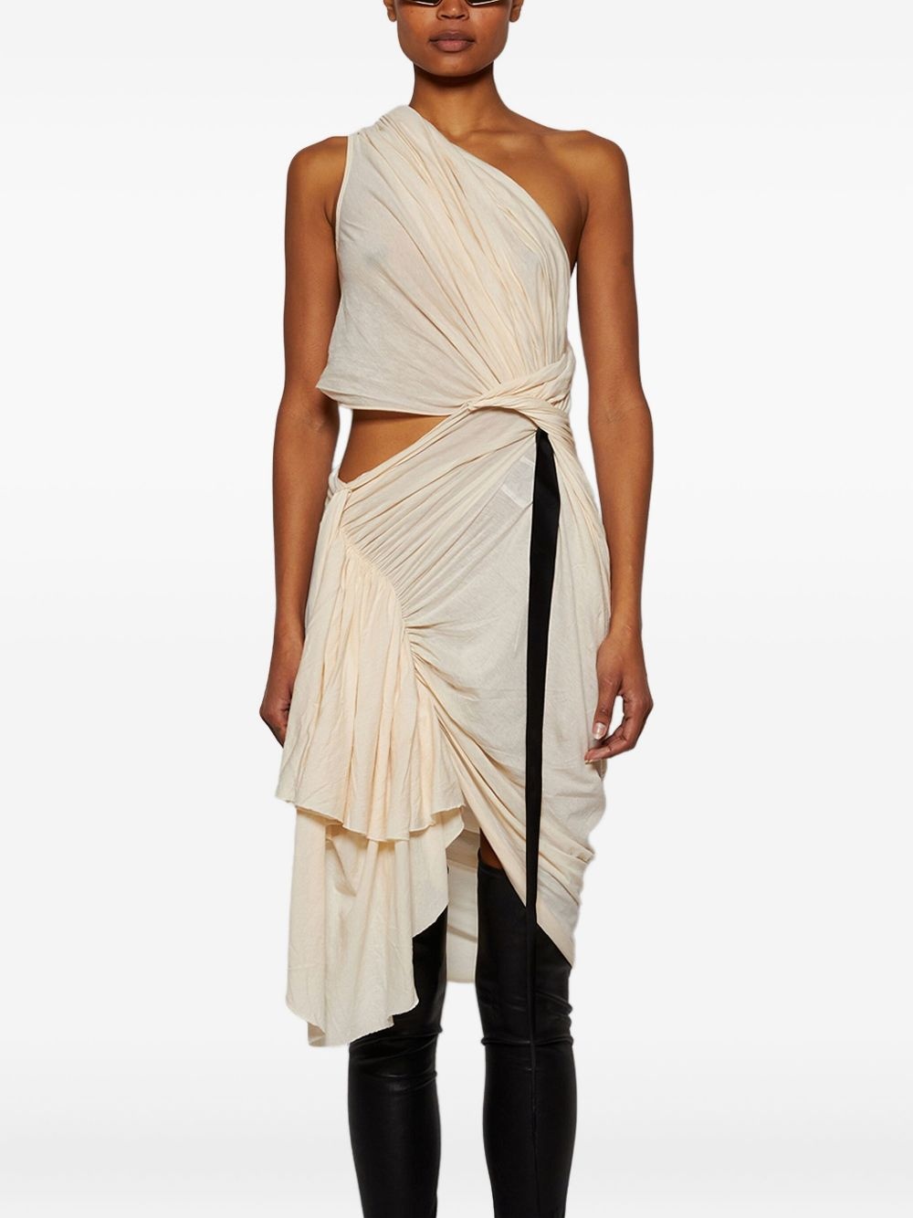 Fog asymmetric draped dress - 3