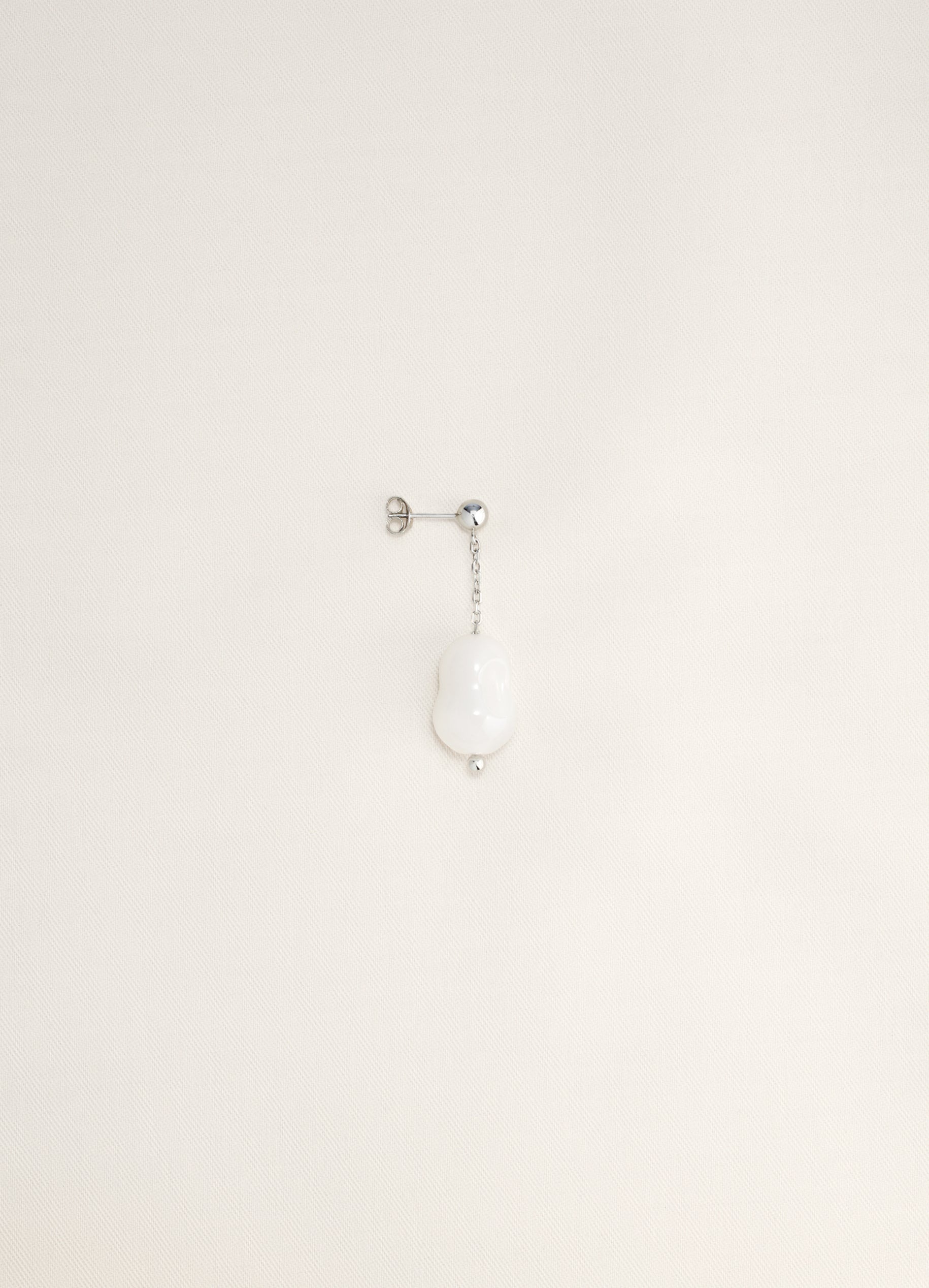 SINGLE CARVED STONE EARRING - 1