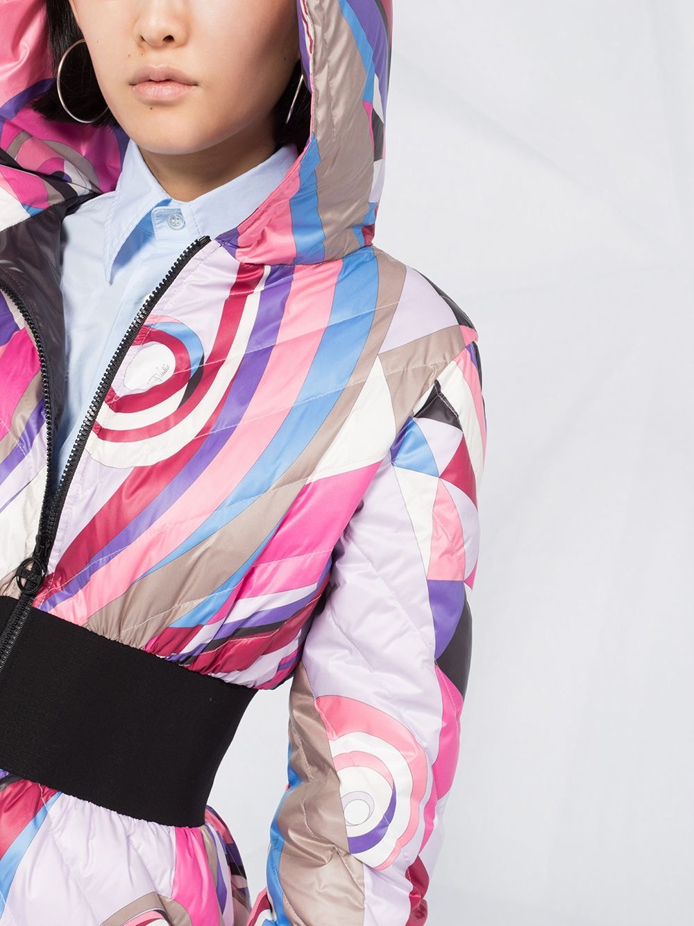 abstract-print padded jacket - 3