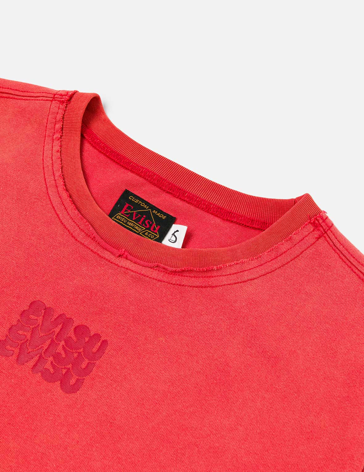 Logo Print and Distressed Detail Fashion Fit T-Shirt - 8