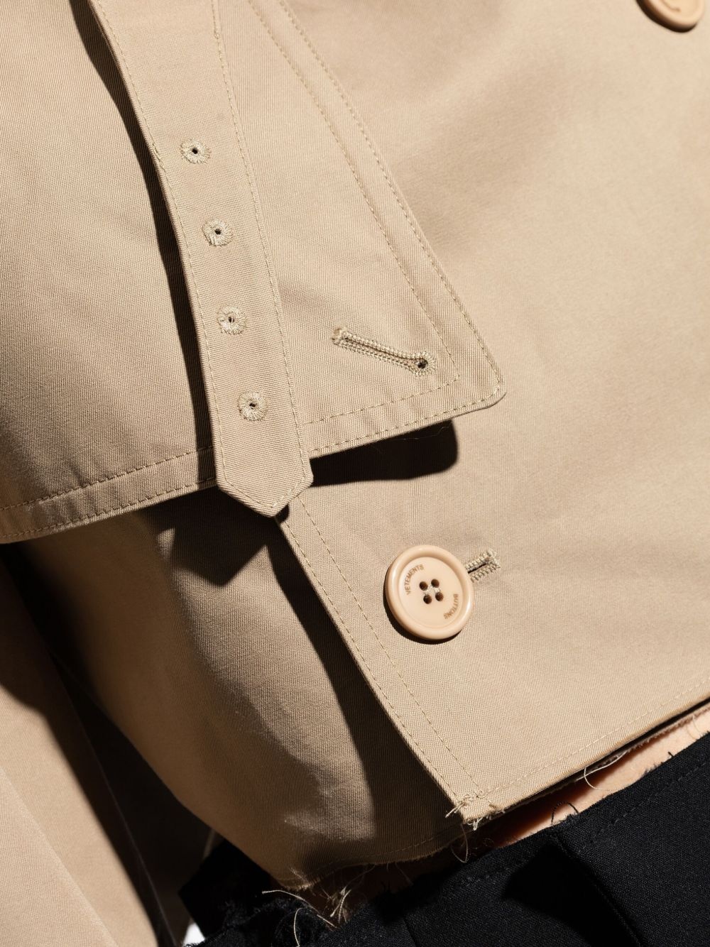 cropped trench jacket - 5