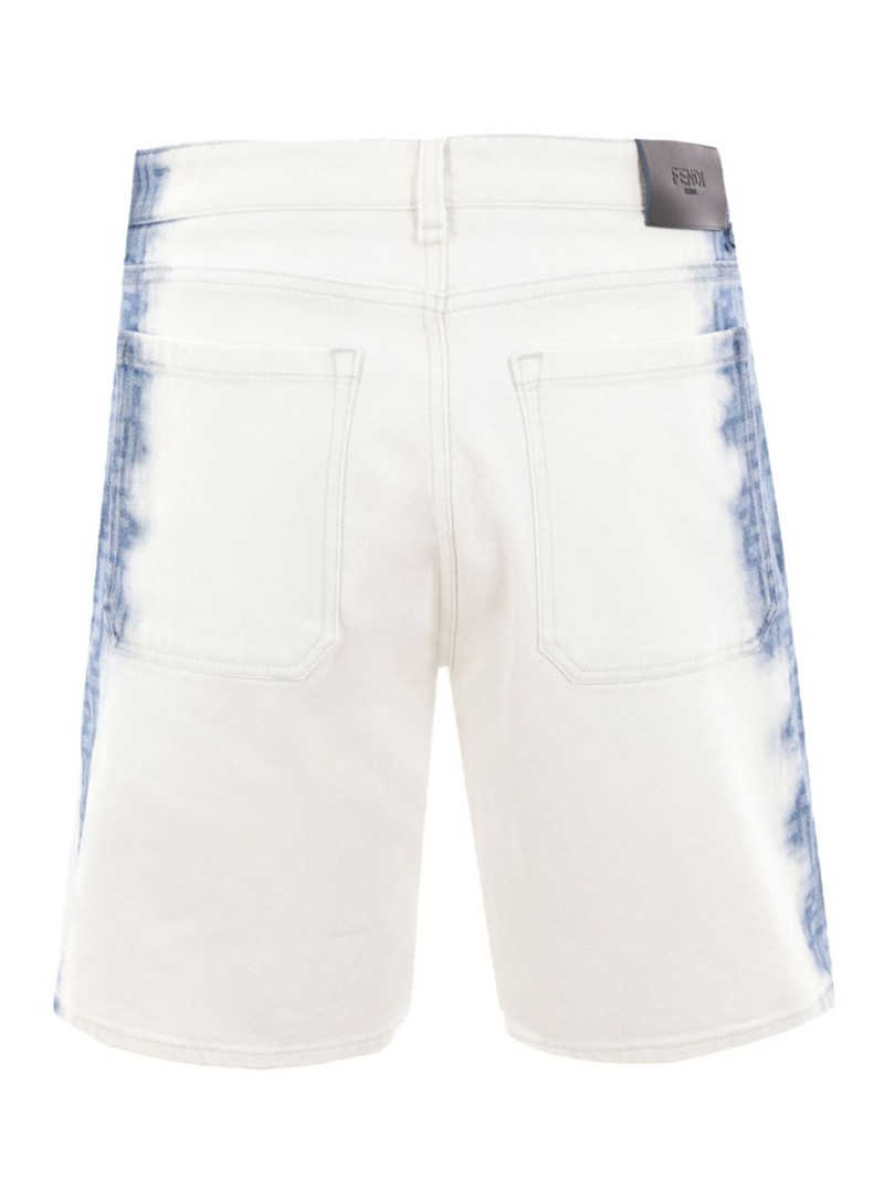 FENDI bleached denim shorts outlook