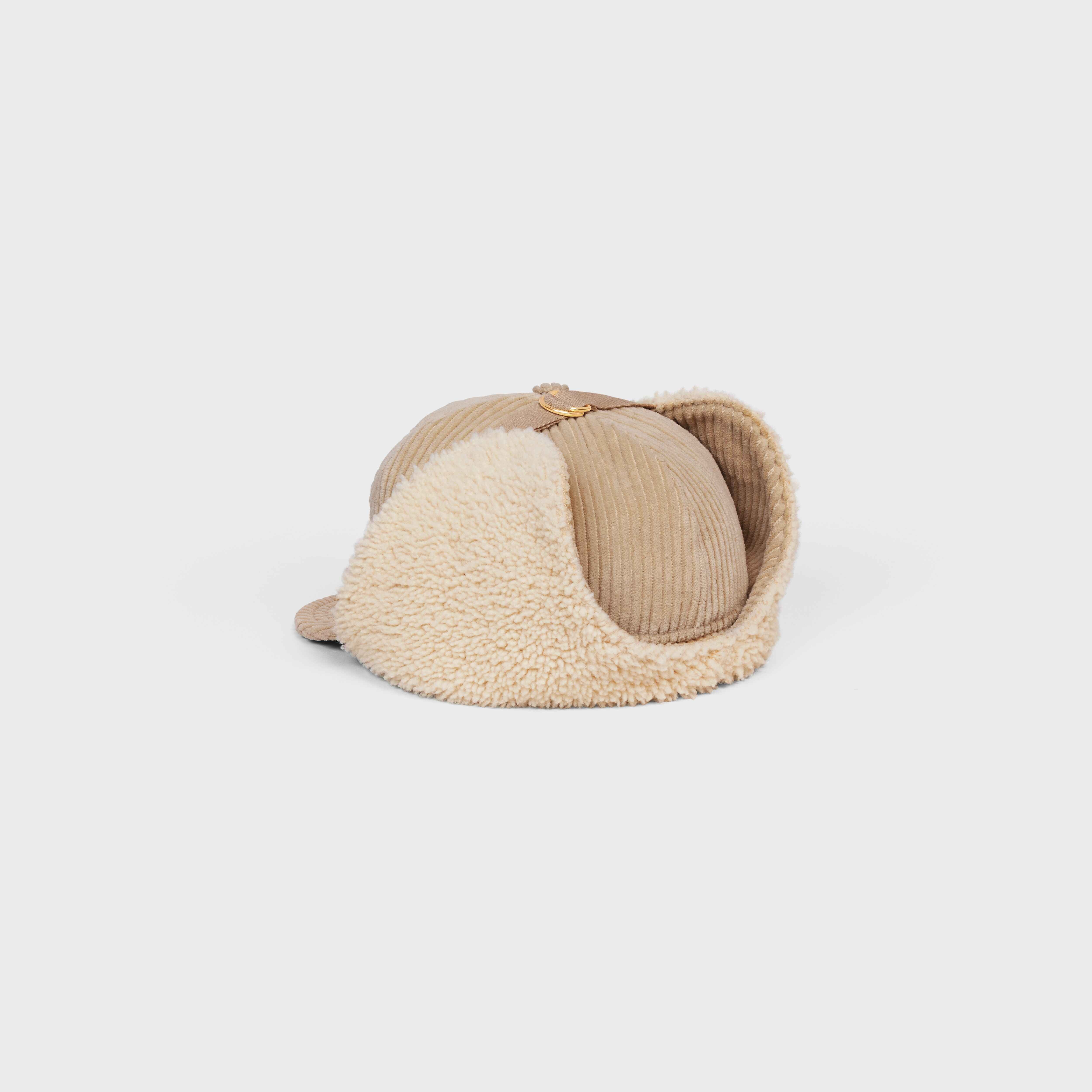 CELINE TRIOMPHE CHAPKA HAT IN VELVET | REVERSIBLE