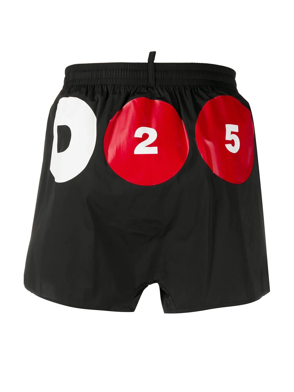 rear logo print swim shorts - 2