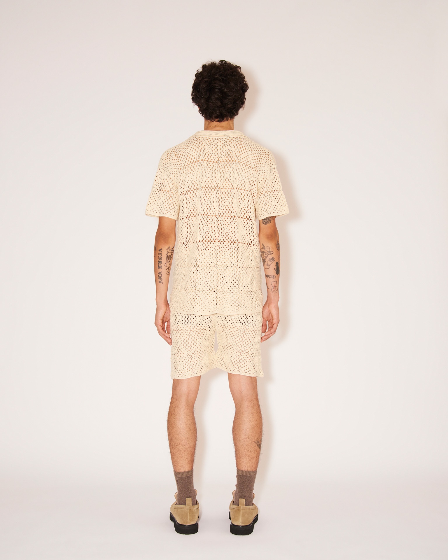 ISAI - Cotton-crochet loose shorts - Creme - 4