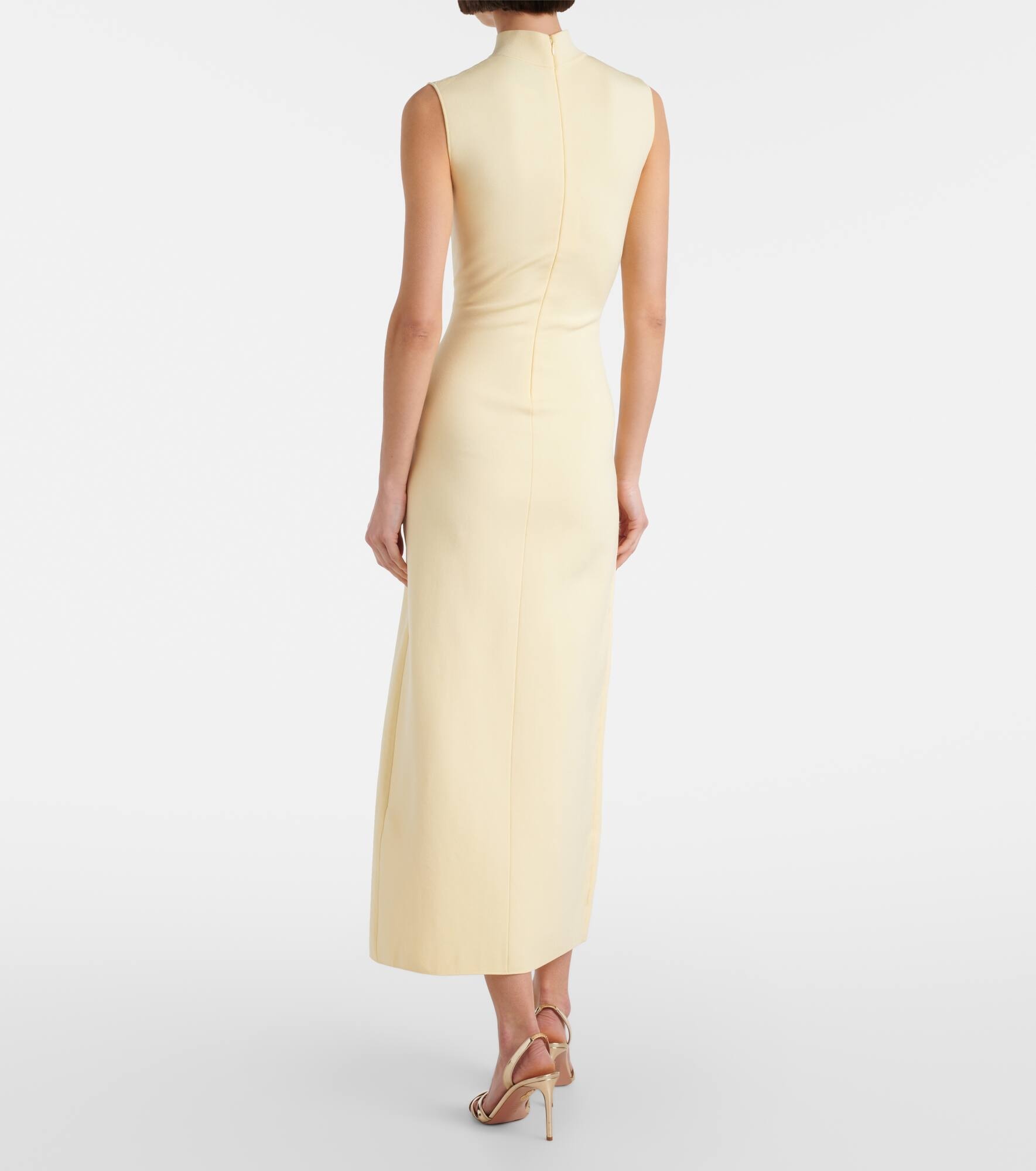 Draped asymmetric maxi dress - 3