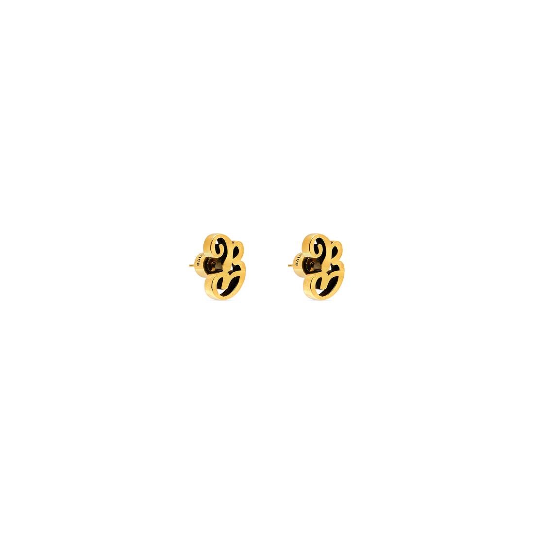 Women's Typo B Earrings in Antique Gold - 3