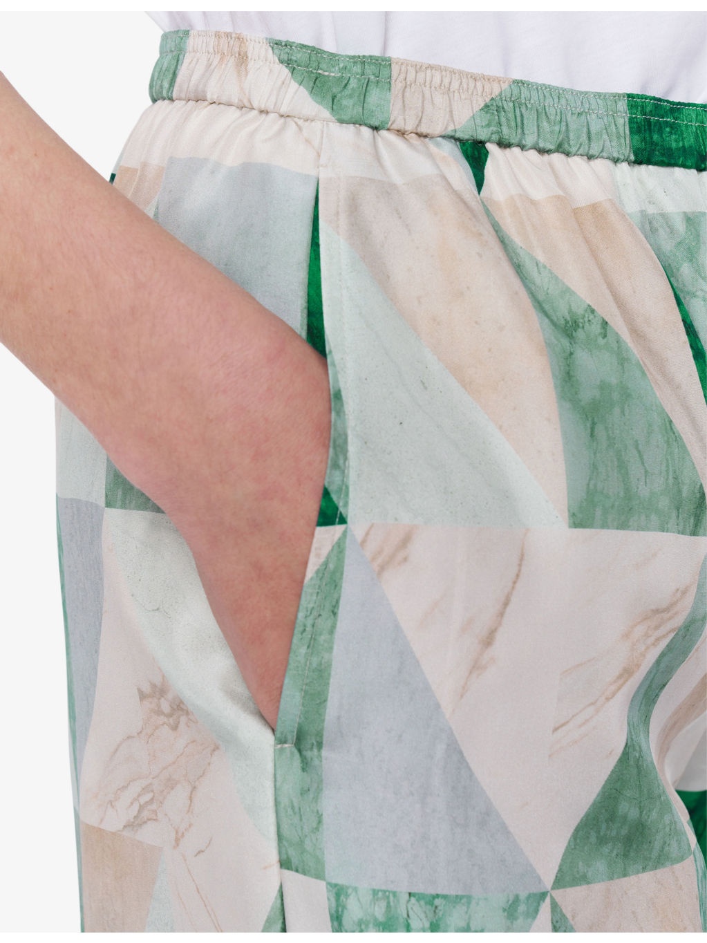 Thoresby Marble-Print Silk Trousers - 5