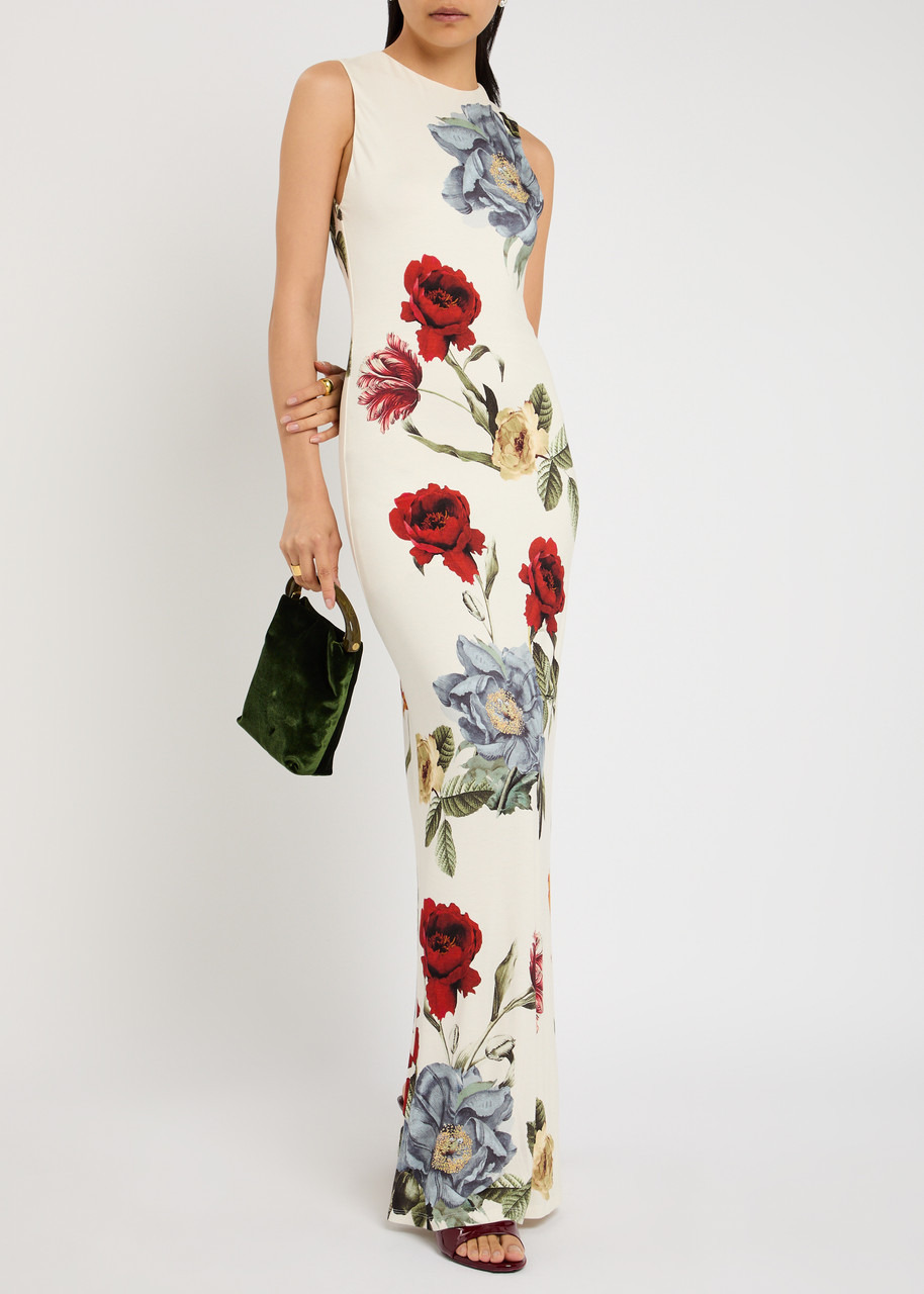 Alice + Olivia Delova Floral-print Stretch-jersey Maxi Dress - 4