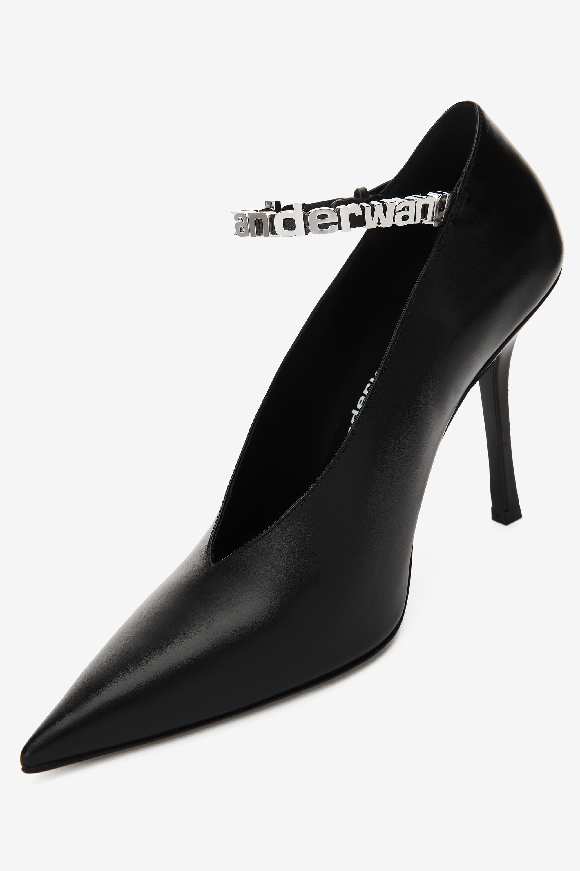 delphine ankle strap pump in leather - 4