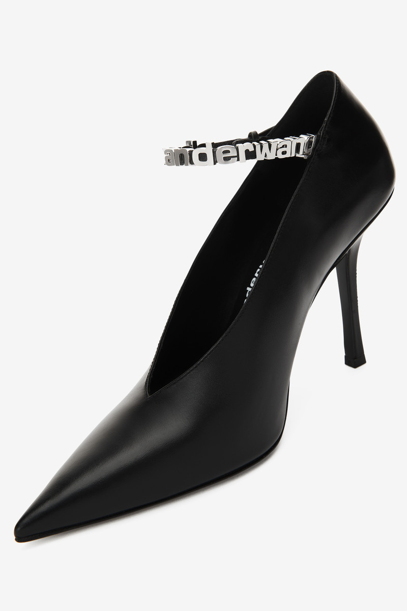 delphine ankle strap pump in leather 4