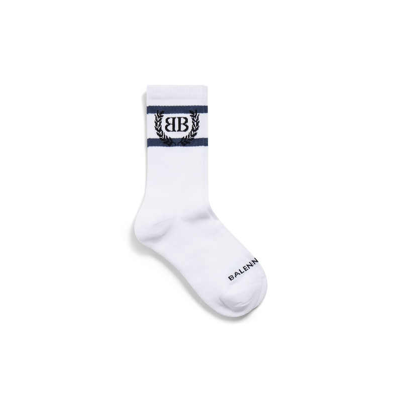 Laurel Classic Socks in White/blue 1
