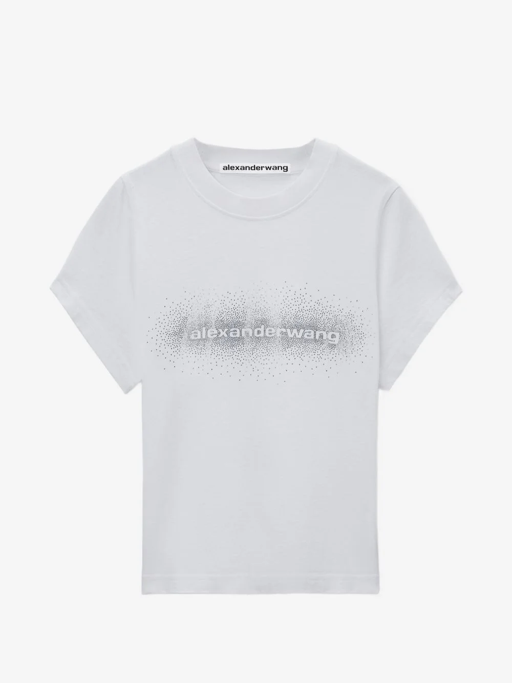 Shrunken ss T-shirt w/ hotfix logo - 1