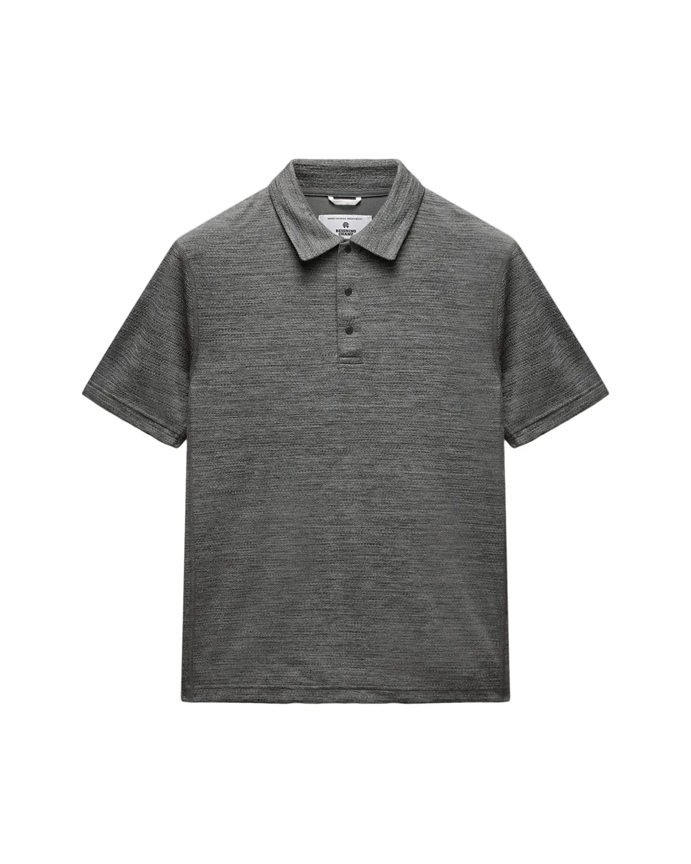 Solotex Mesh Tiebreaker Standard Fit Polo Heather Carbon - 1