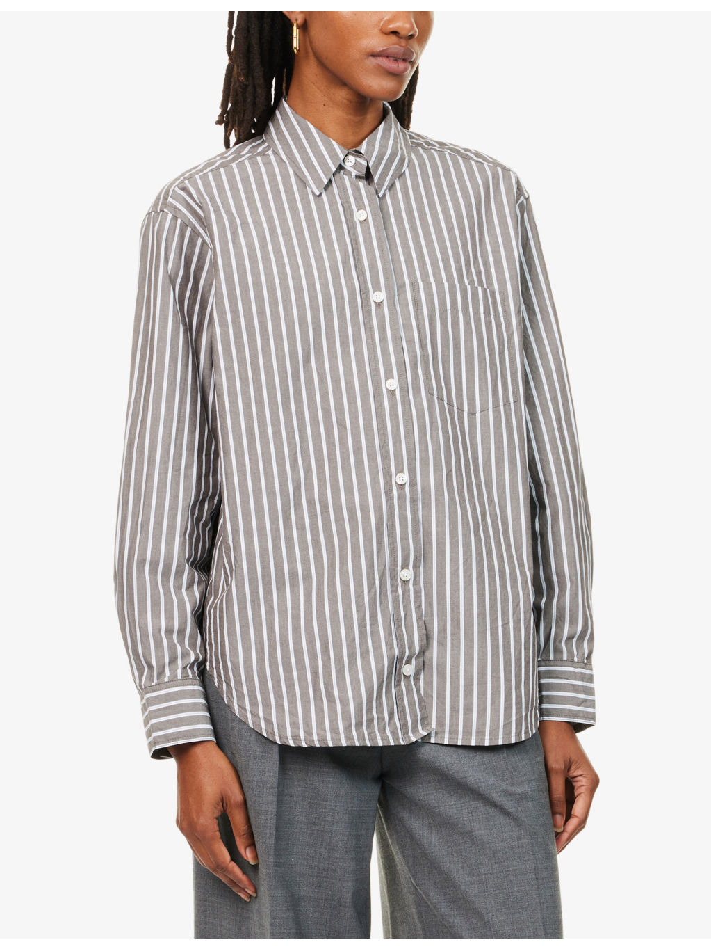 Salova Striped Cotton Shirt - 3