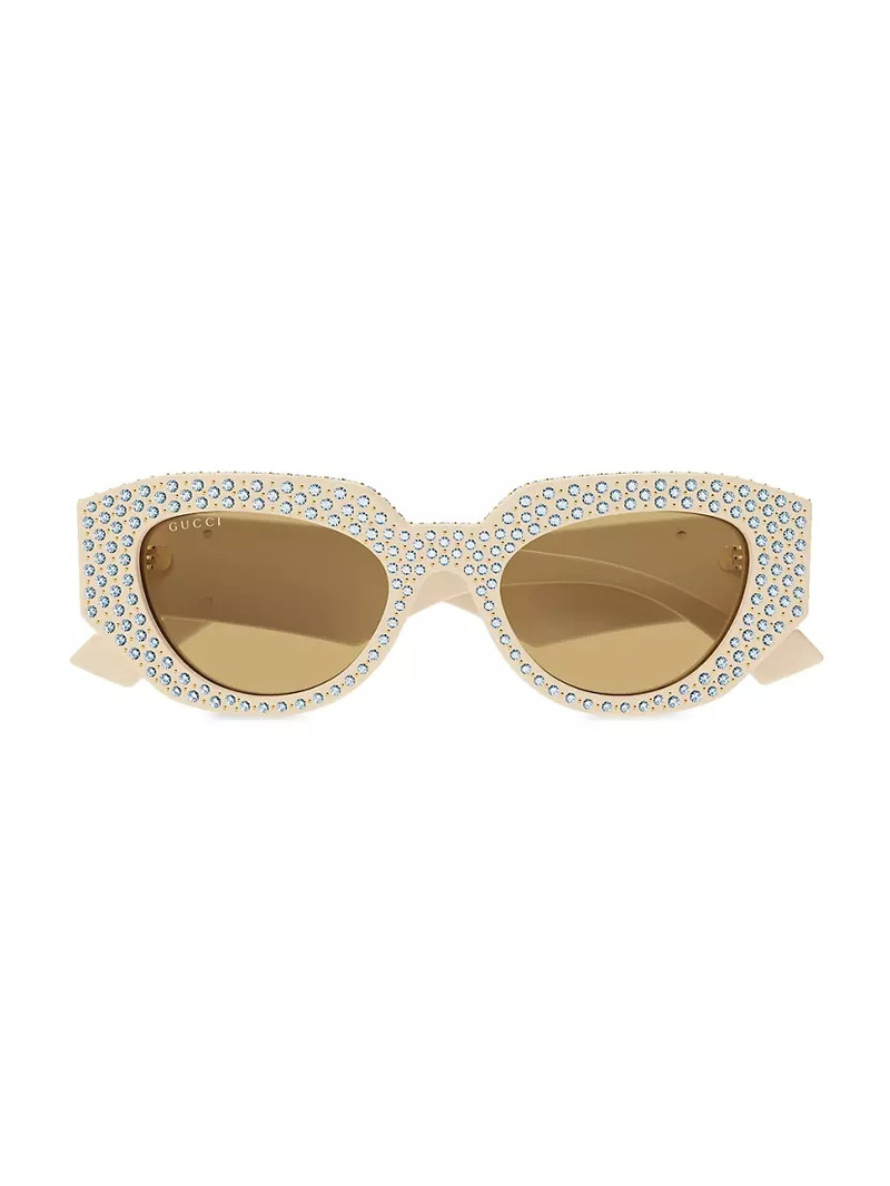Embellished oval sunglasses - 1