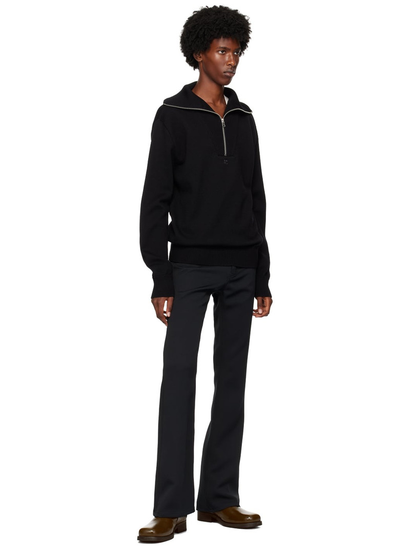 courrèges Black Trucker Wool Sweater outlook