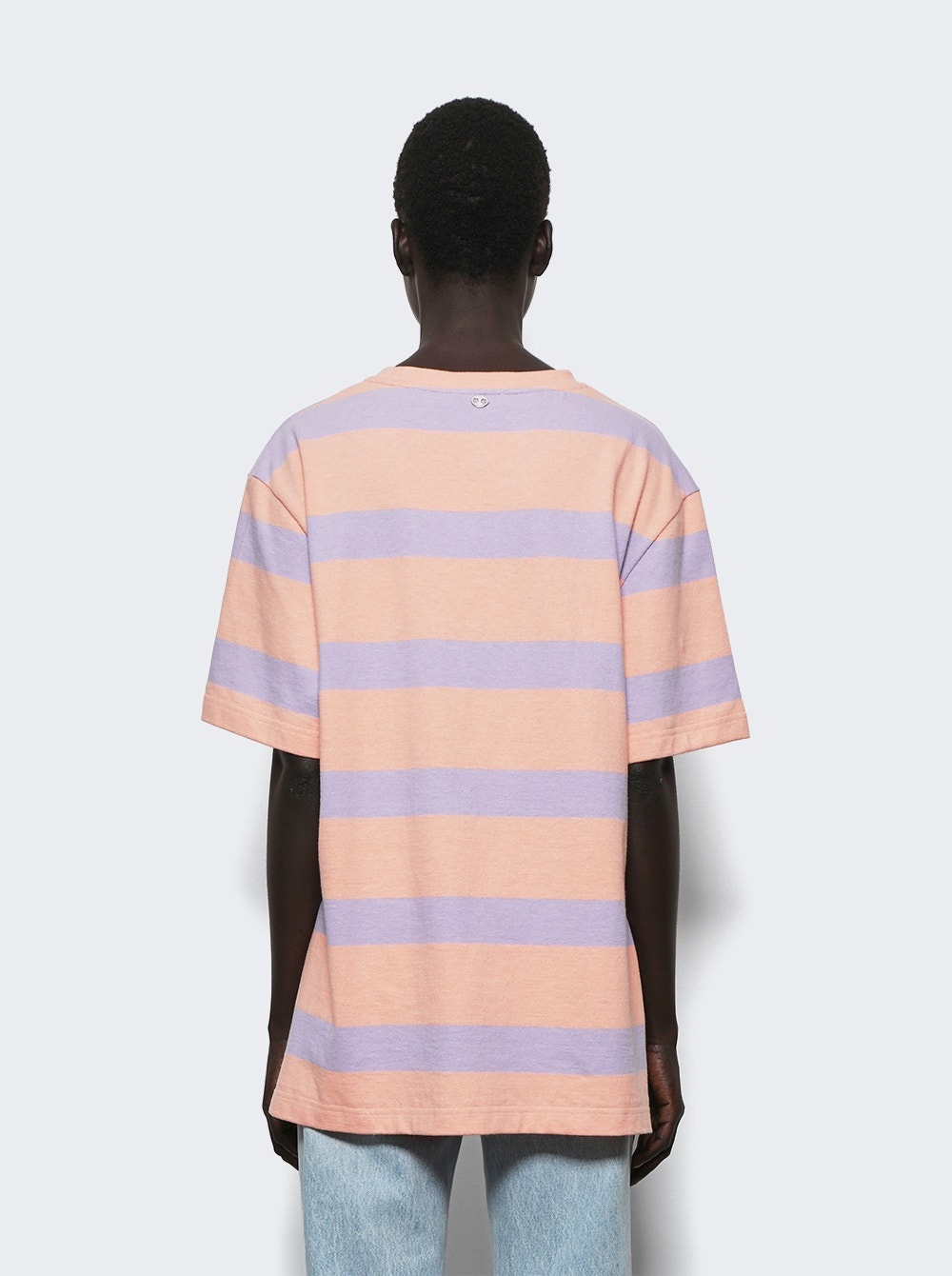 Tee Shirt Stripes Peach And Lavander - 4