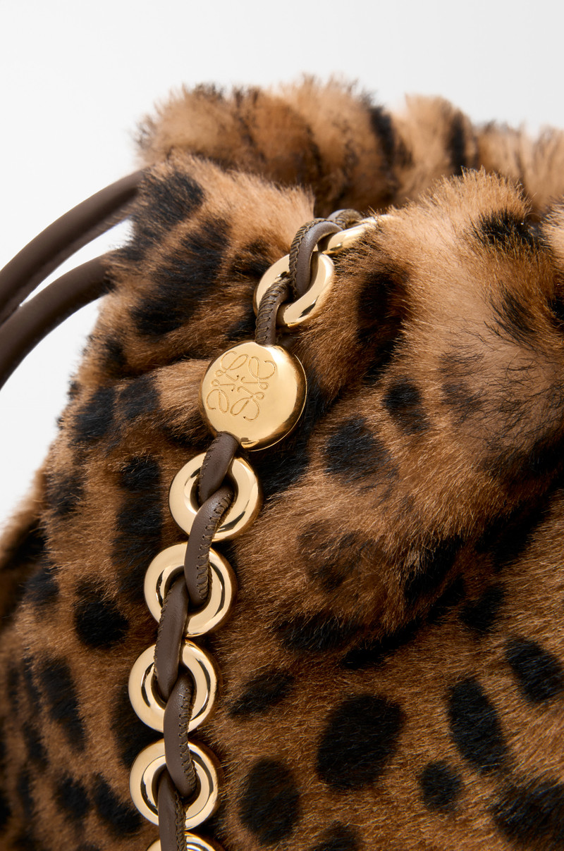 Medium Flamenco purse in printed shearling 13