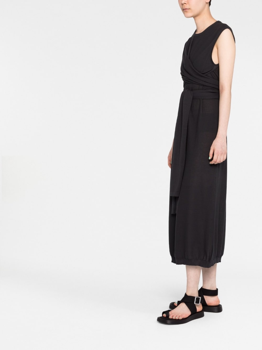tie-detail cotton dress - 6
