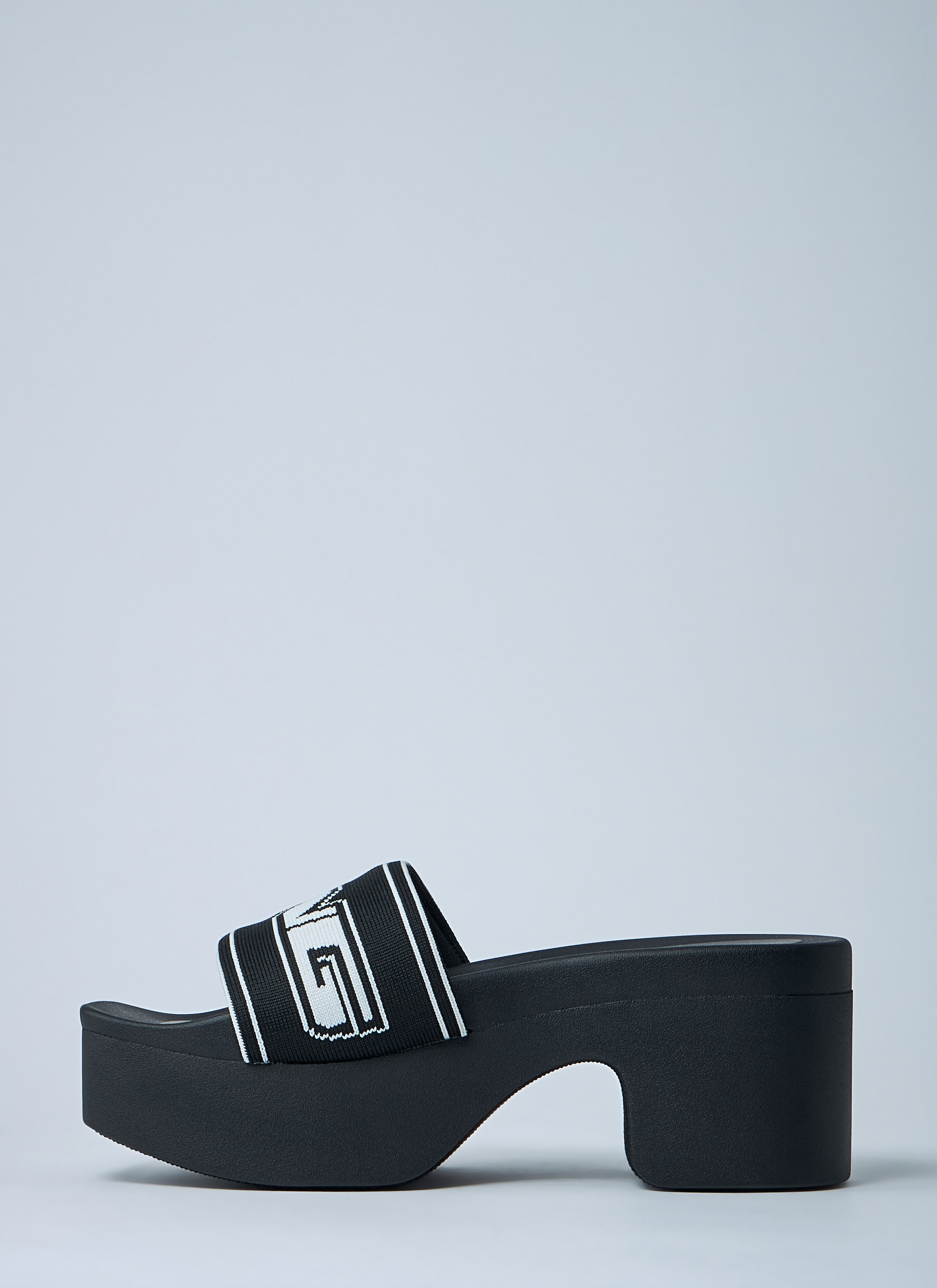 Logo Motif Platform Sandals - 4