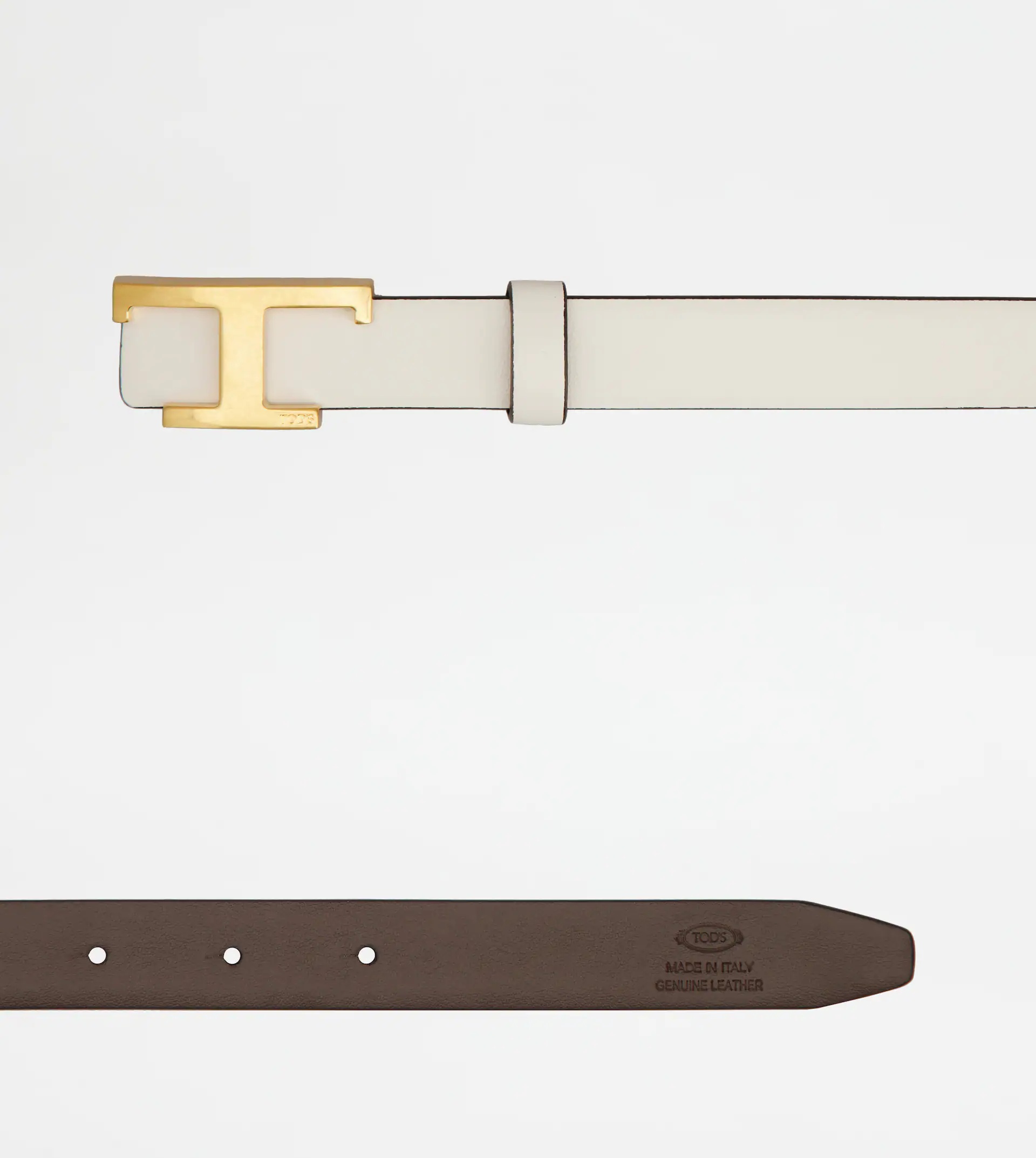 TIMELESS REVERSIBLE BELT IN LEATHER - BROWN, GREY - 3