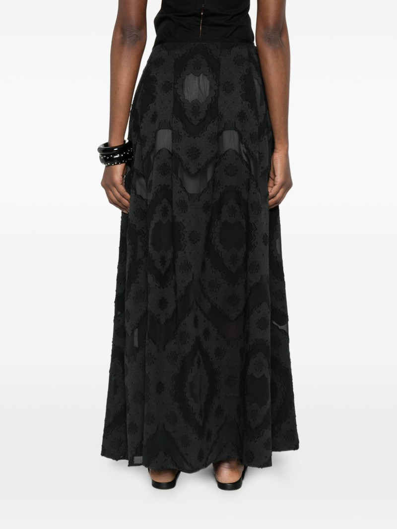 jacquard long A-line skirt 4