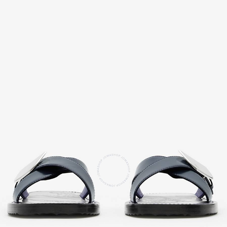 Burberry Leather Strip Shield Slides - 2