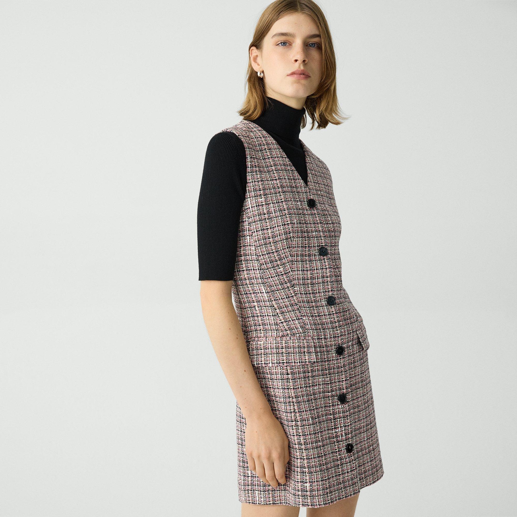 Sleeveless Blazer Dress in Cotton-Blend - 5