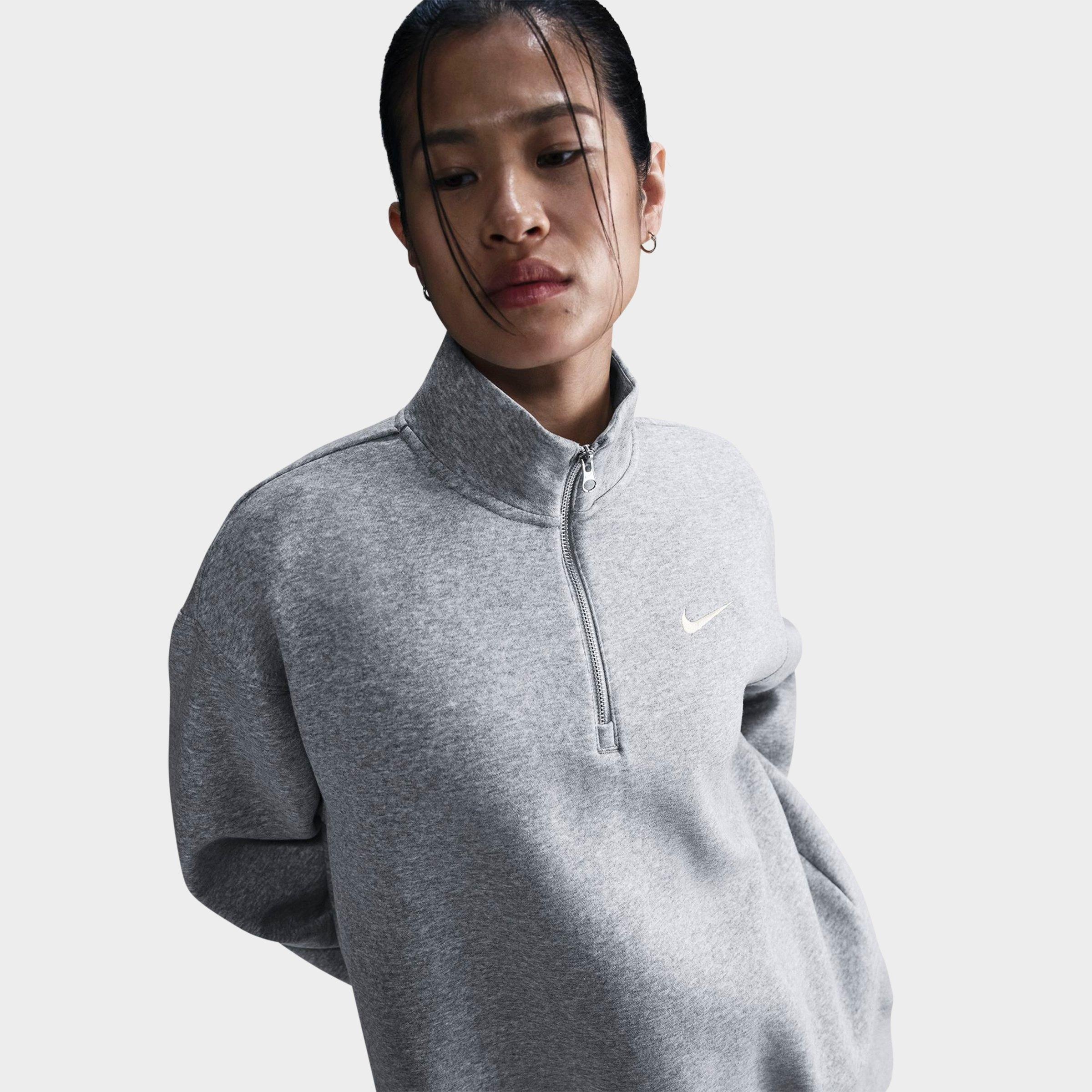 WOMEN'S NIKE SPORTSWEAR PHOENIX FLEECE OVERSIZED QUARTER-ZIP SWEATSHIRT - 4
