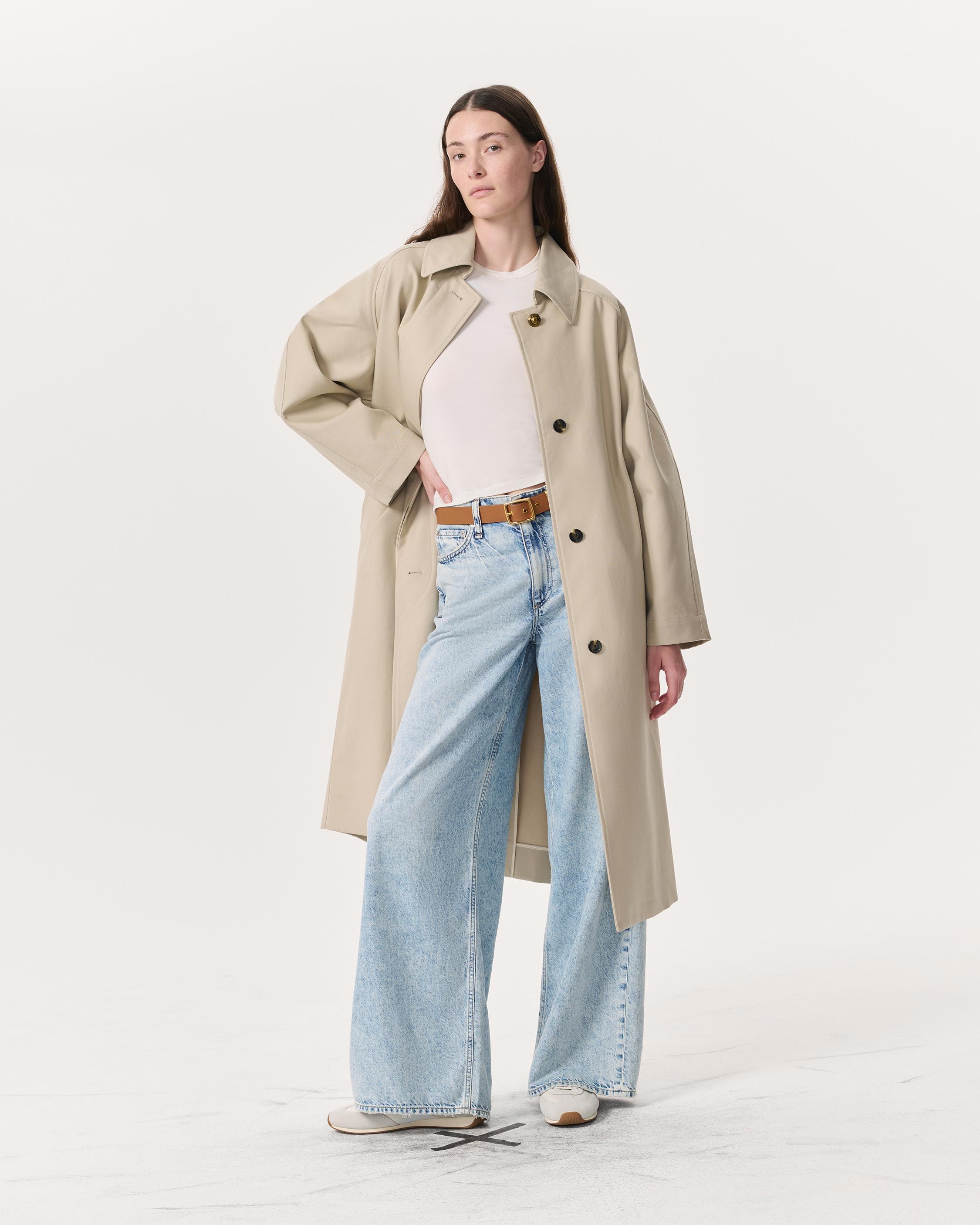 Henrietta Oversized Italian Cotton Trench Coat - 4