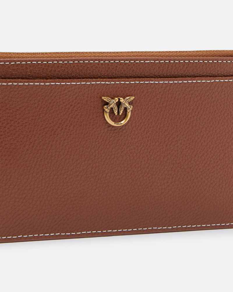 RECTANGULAR TUMBLED LEATHER CARD HOLDER 3