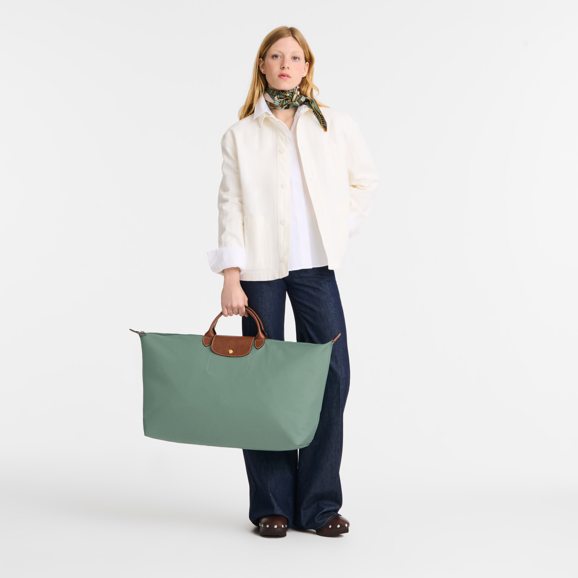 Le Pliage Original XL Travel bag Celadon - Recycled canvas - 2
