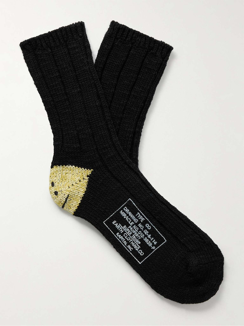 Kapital Intarsia-Knit Cotton-Blend Socks outlook