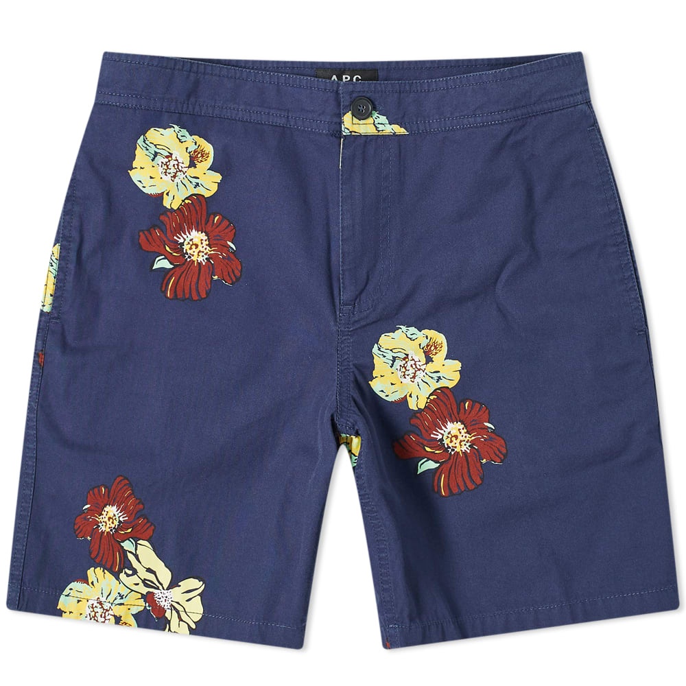 A.P.C Yanis Flower Print Shorts - 1