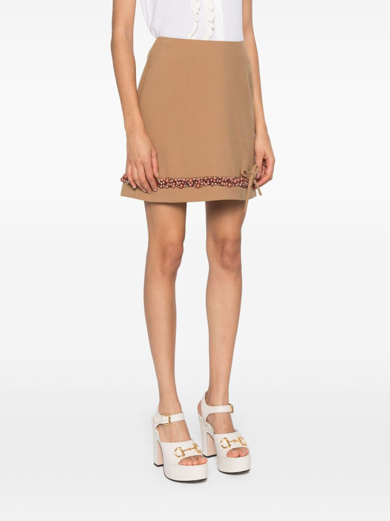pearl-embellished mini skirt 3