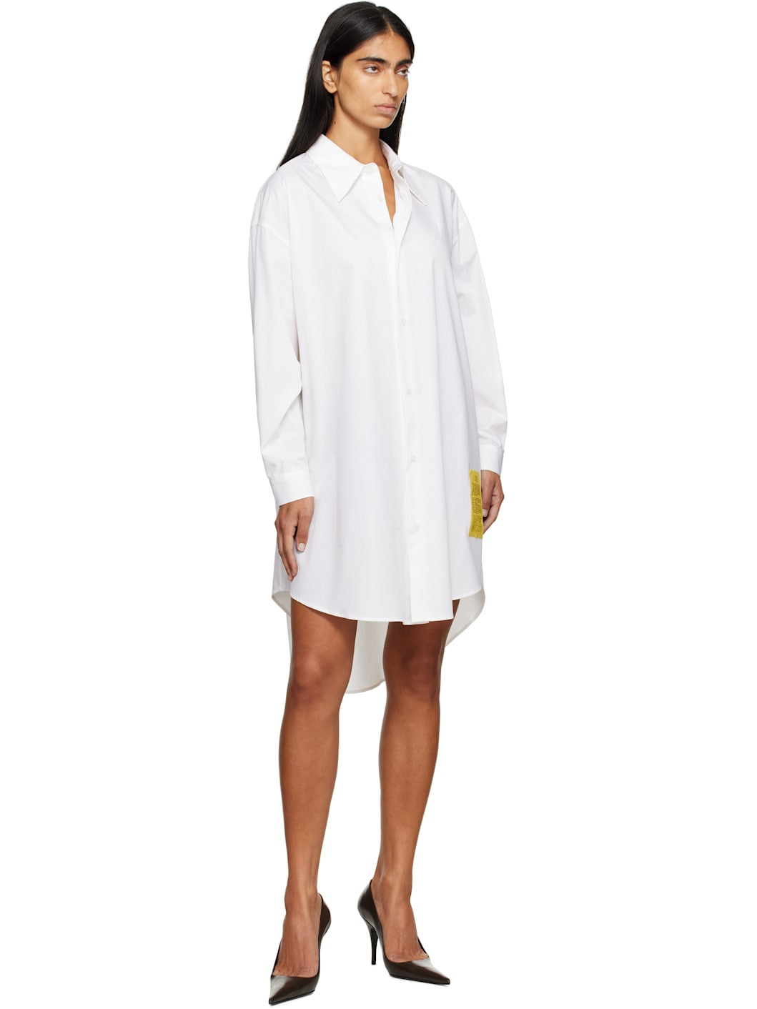 White Shirt Minidress - 4