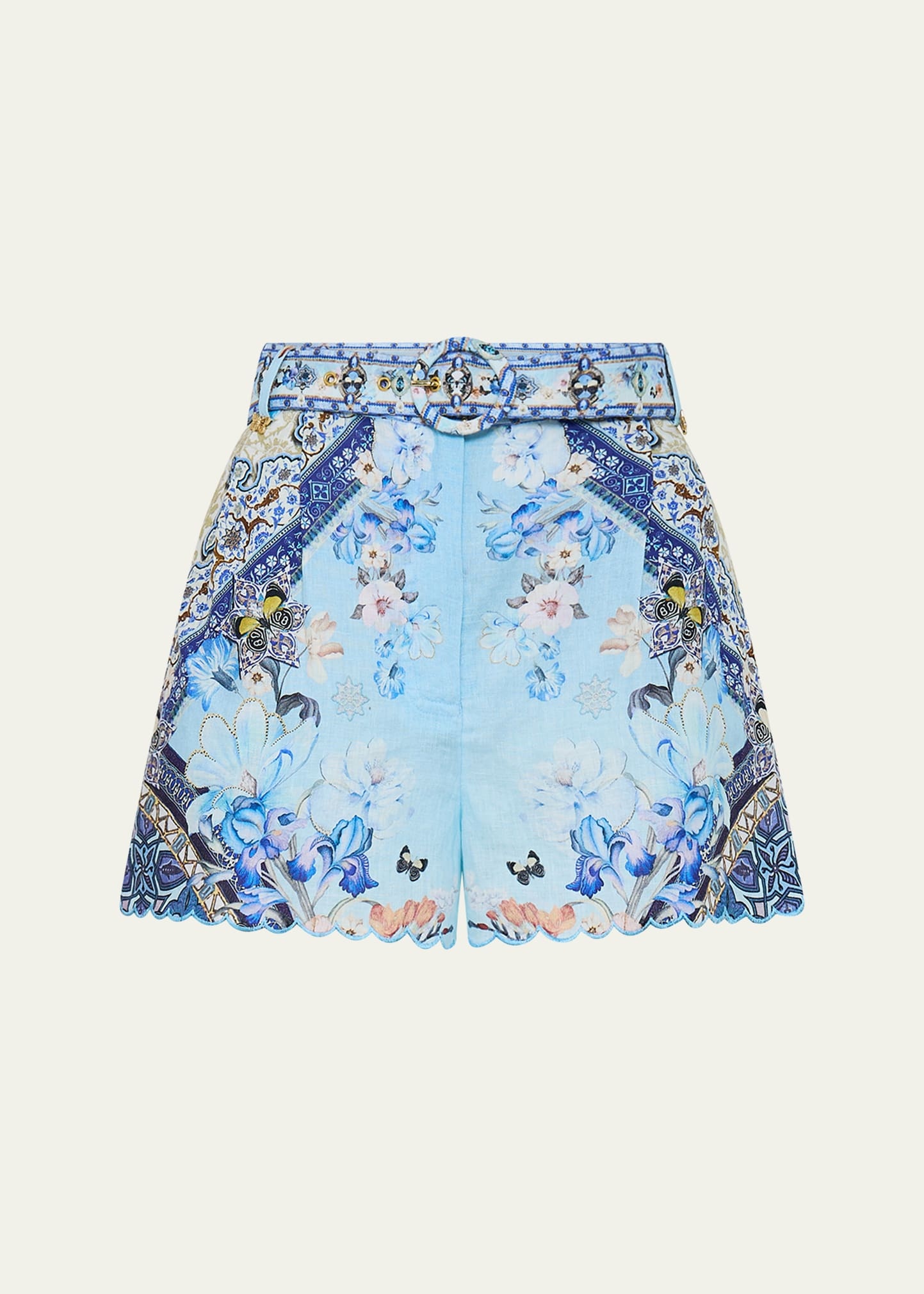 Al Manial Palace Memoirs Tuck-Front Shorts - 1