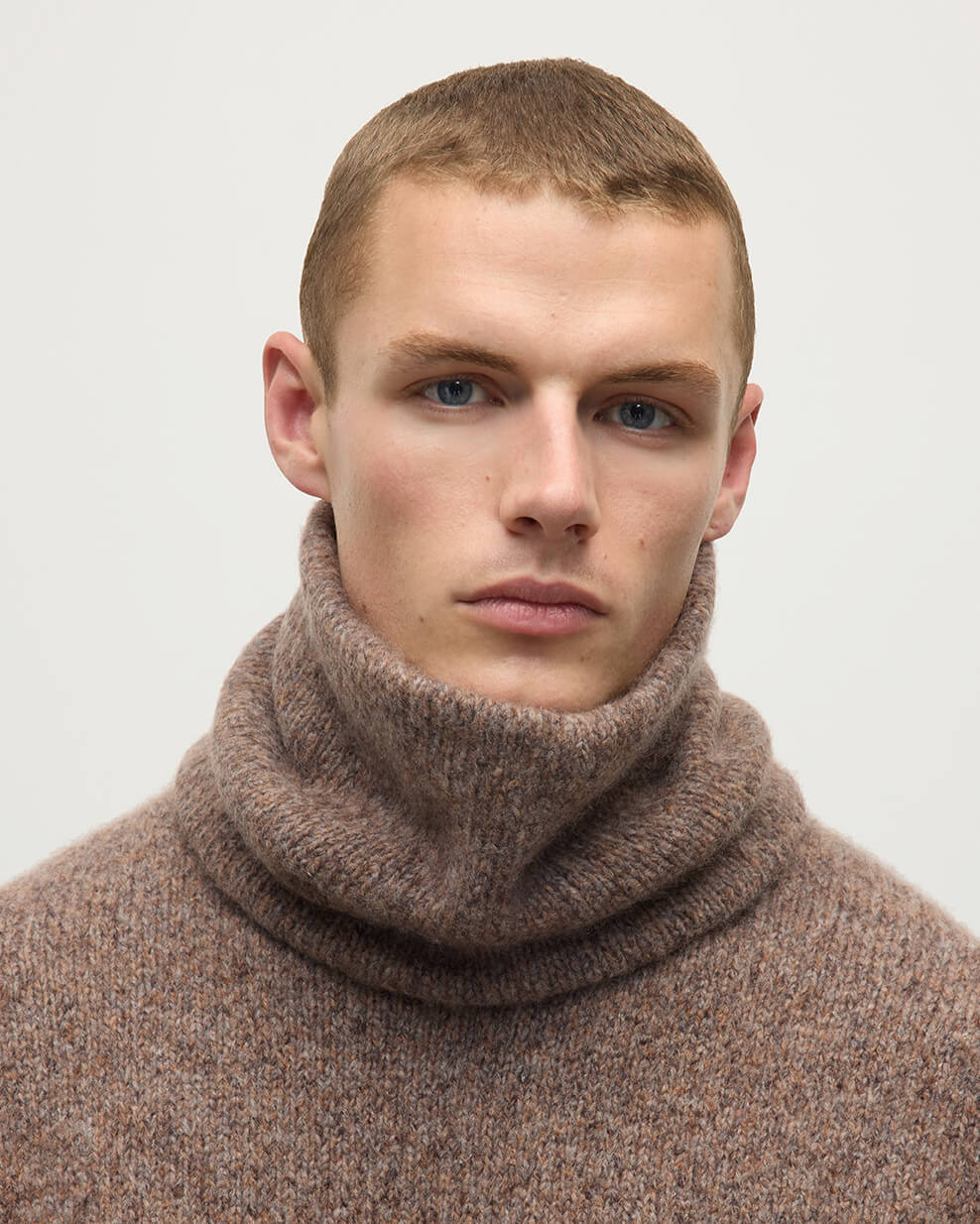 Cashmere Bouclé Brown Snood - 2
