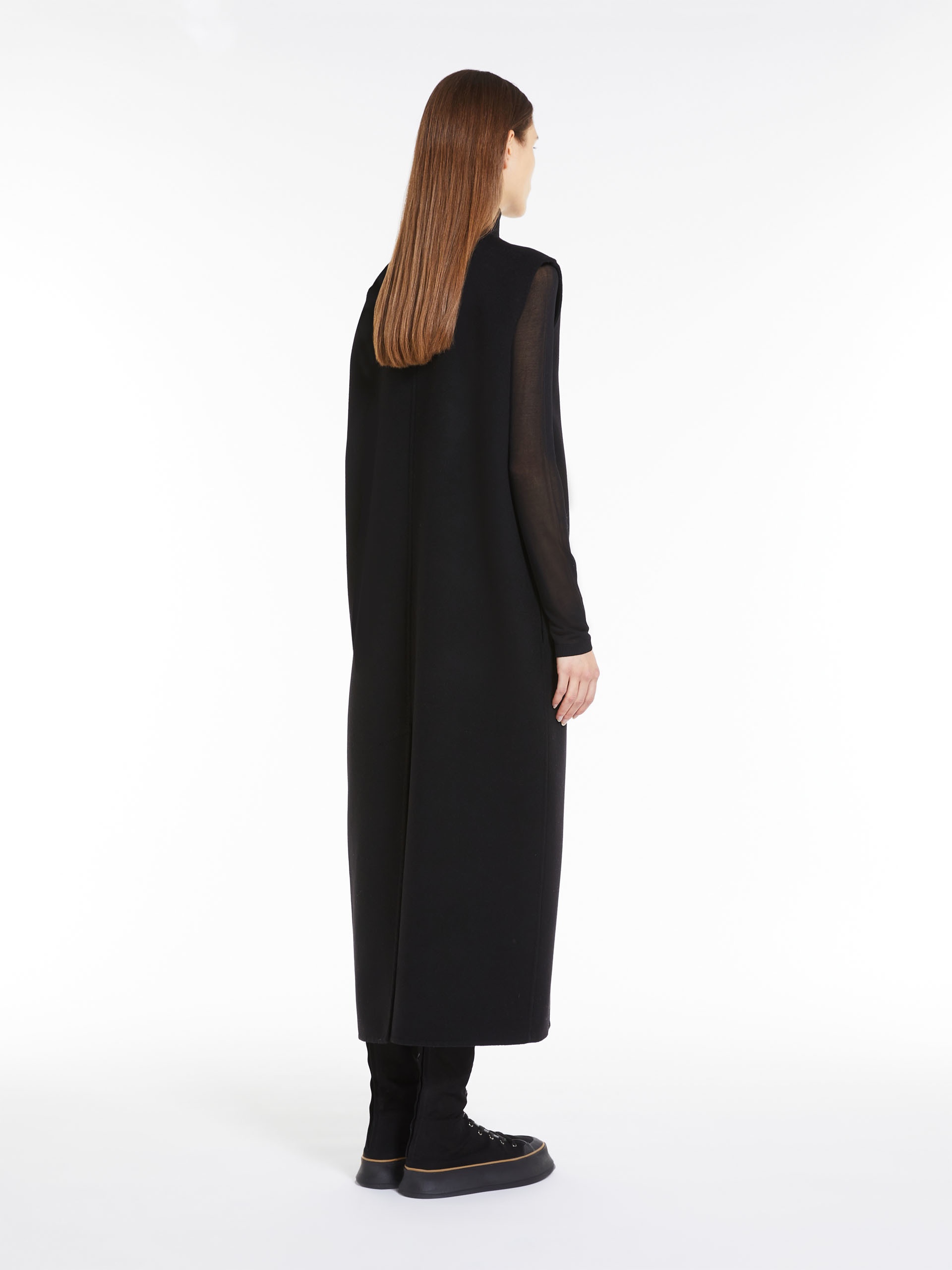 PLAVA Wool and cashmere long gilet - 4