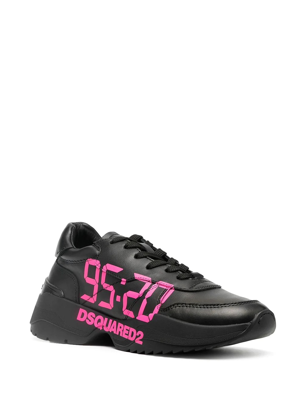 logo print lace-up sneakers - 2