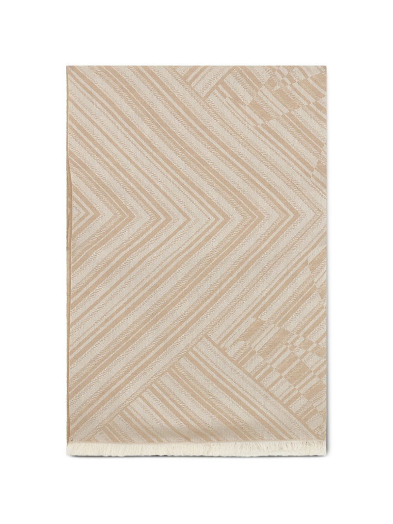 fringed-hem striped scarf 1