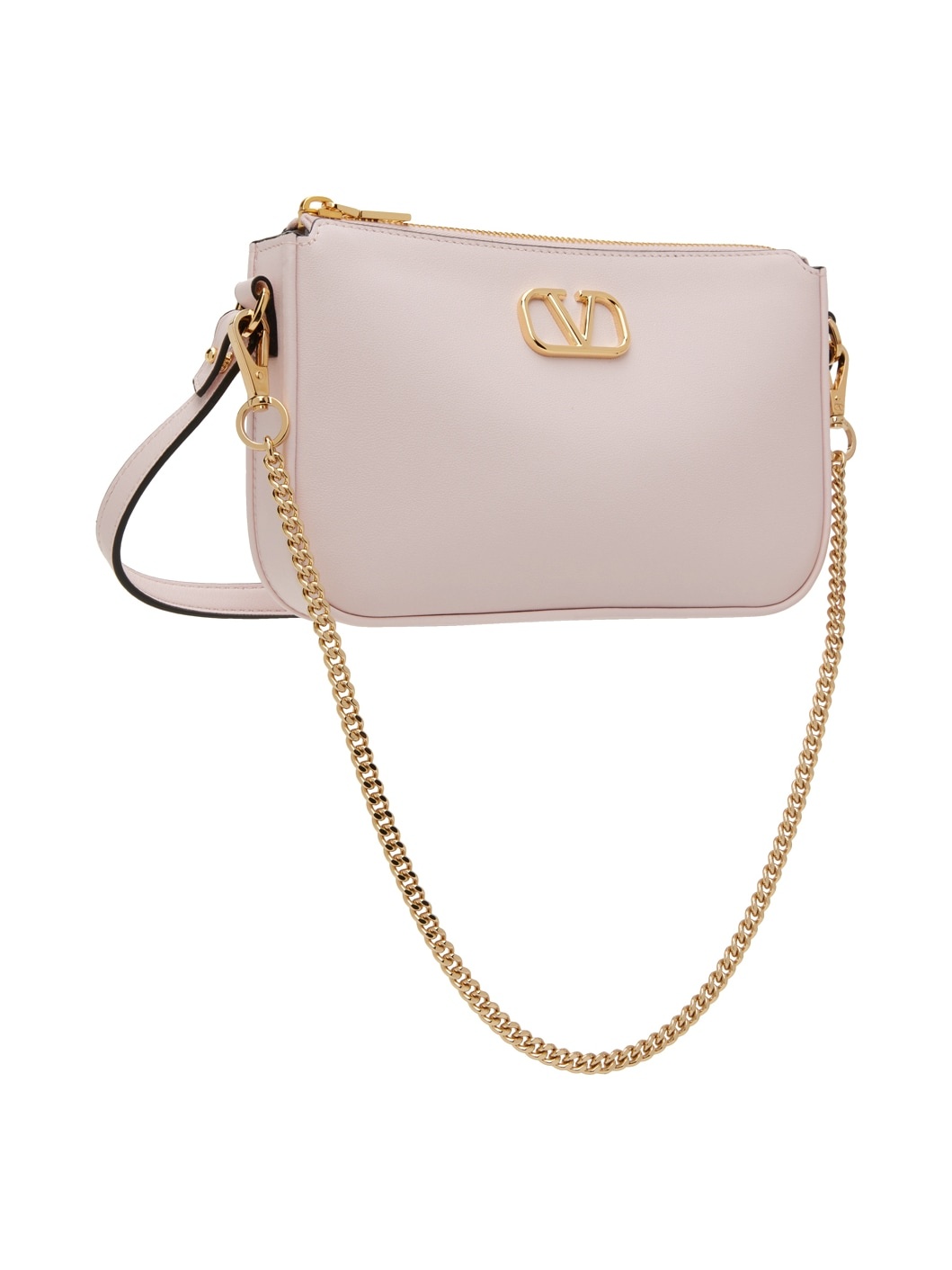 Pink Mini VLogo Signature calfskin Crossbody Bag - 2