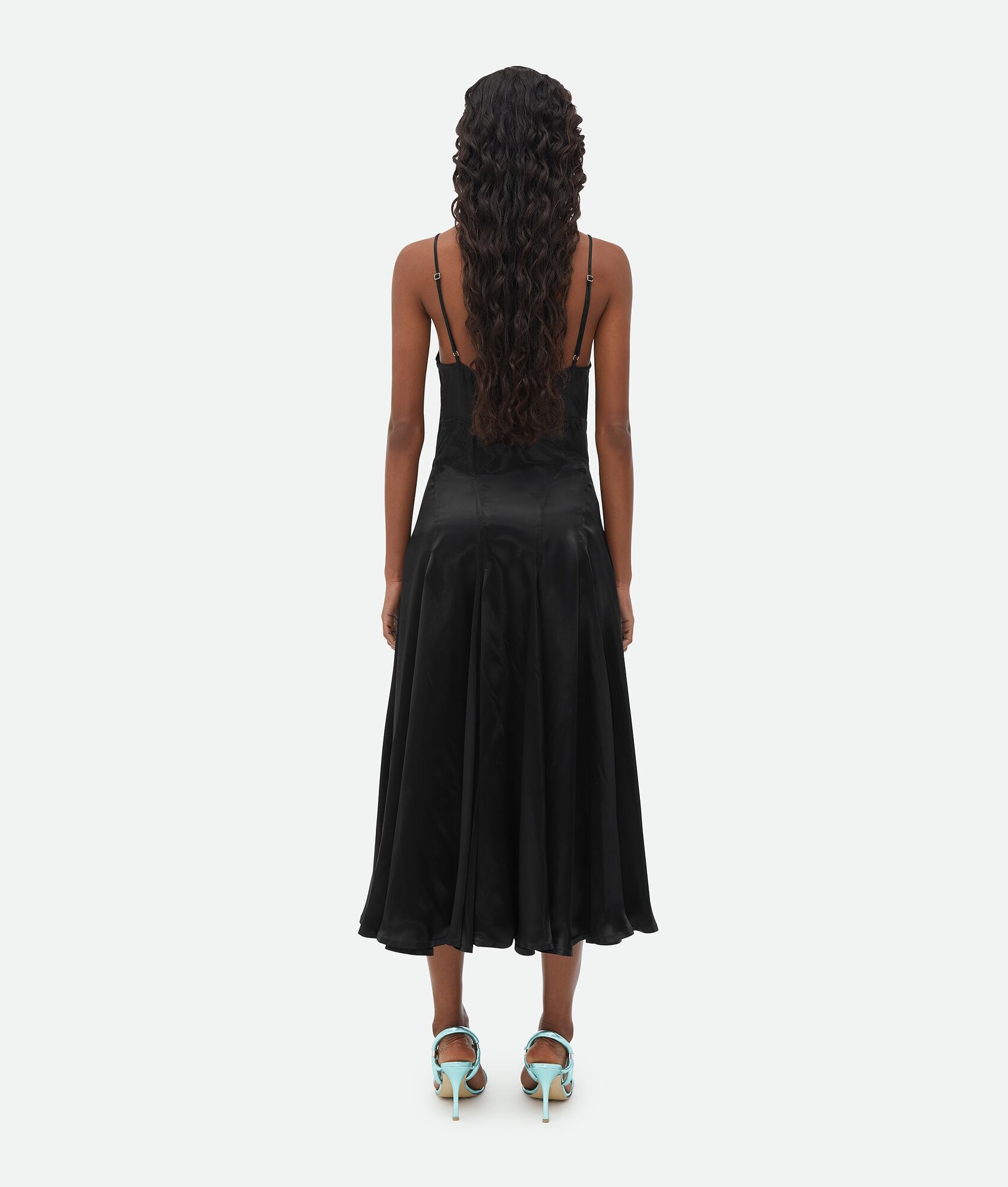 Slim Fit Fluid Viscose Midi Dress - 3